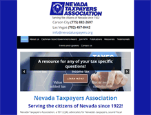 Tablet Screenshot of nevadataxpayers.org